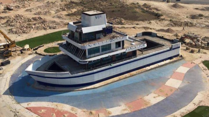 administrative building to secure the navigation course of the Suez Canal at KM 49